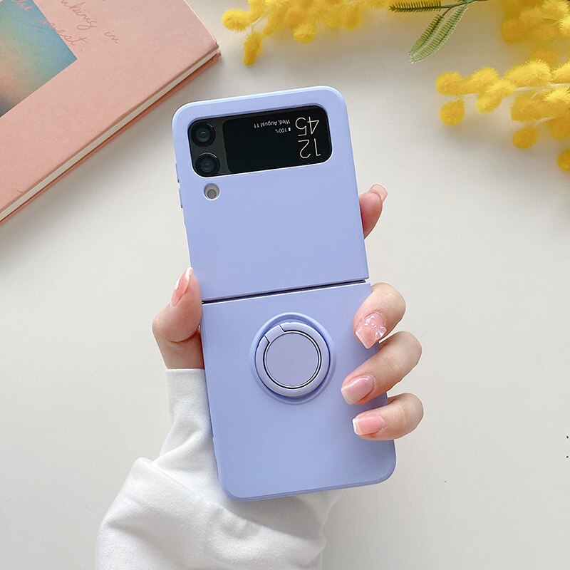 Case with Magnetic Ring Holder for Samsung Galaxy Z Flip 4 - Galaxy Z Flip 4 Case