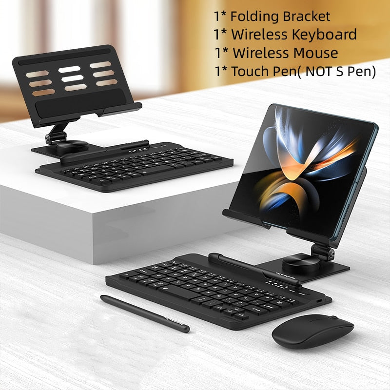 Desk Stand and Bluetooth Keyboard for Samsung Galaxy Z Fold Series
