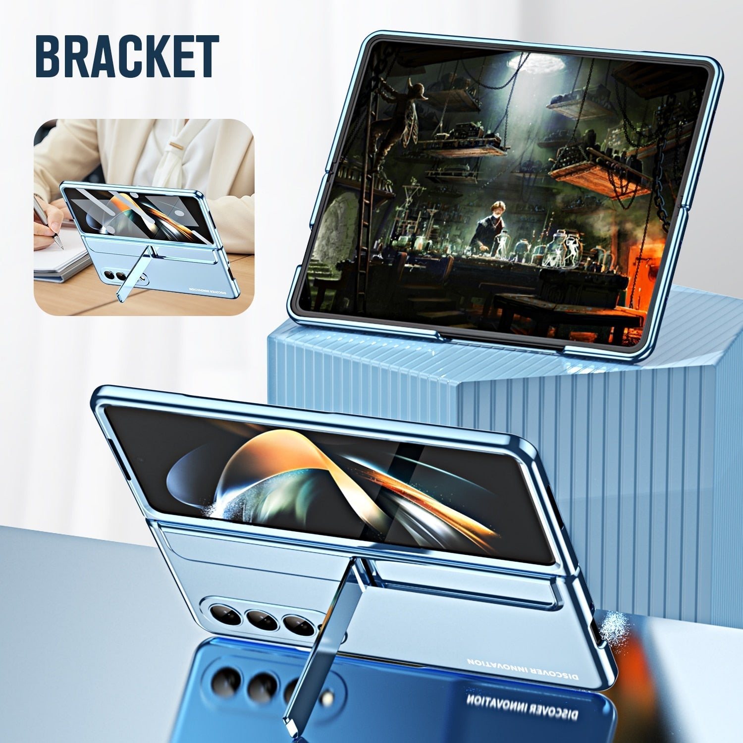 Slim Shockproof Case with bracket pen slot For Samsung Galaxy Z Fold 4