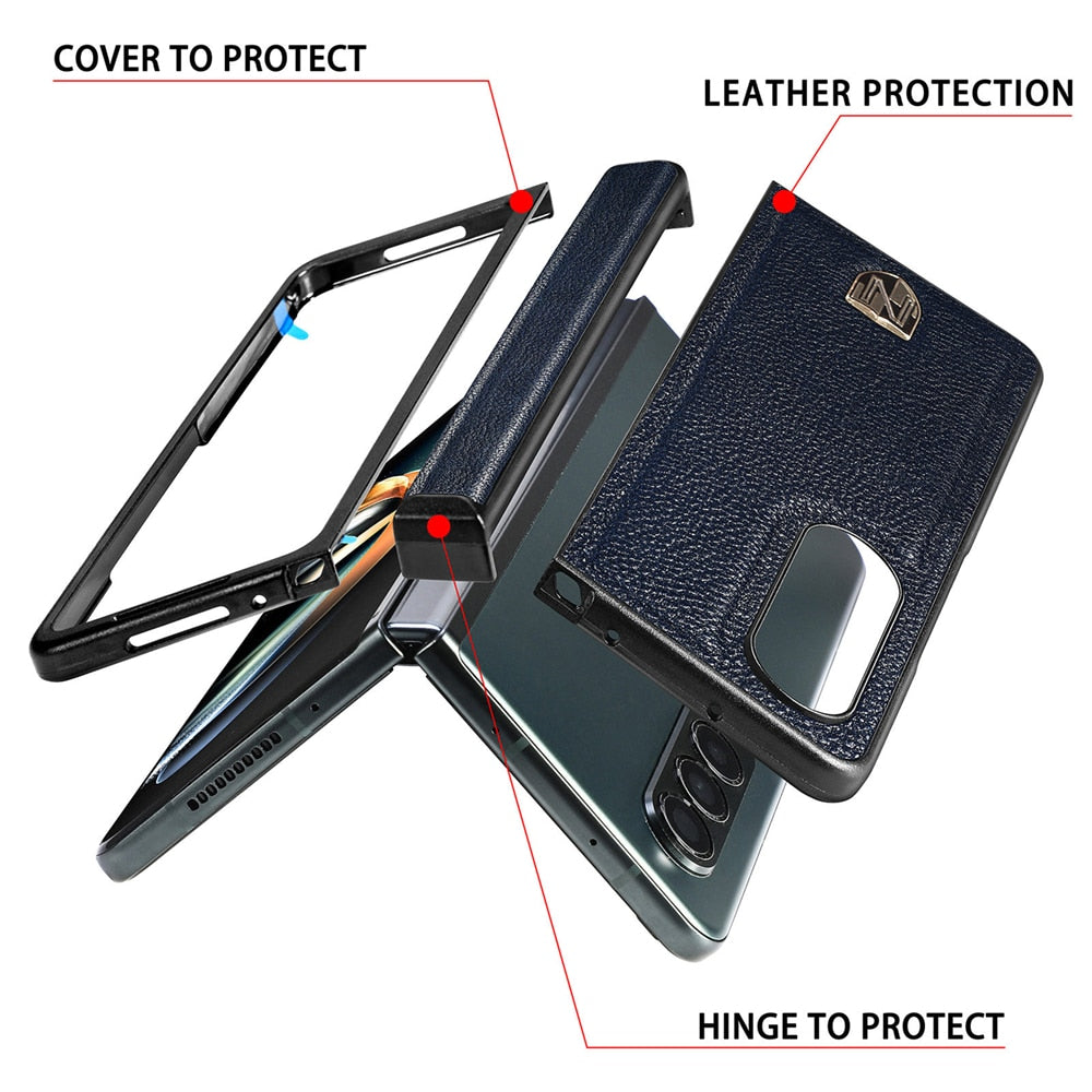 Luxury Ultra-thin Leather Case For Samsung Galaxy Z Fold 4