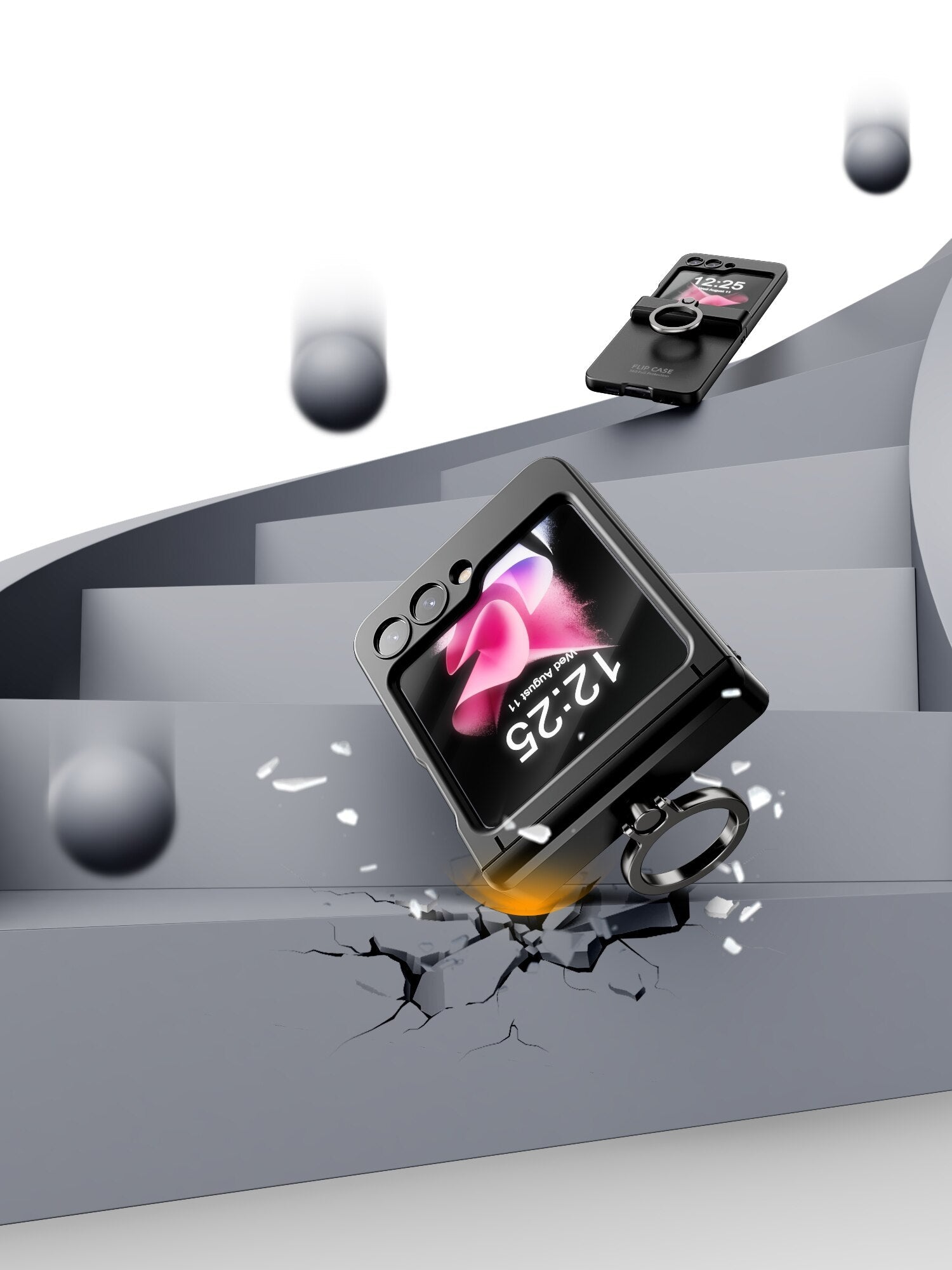 Shockproof Case with Ring Holder Bracket for Samsung Galaxy Z Flip 5