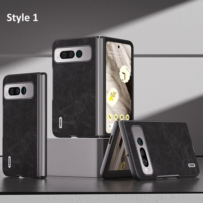 Google Pixel Fold Leather Case - Vintage Shell - The Pixel Store