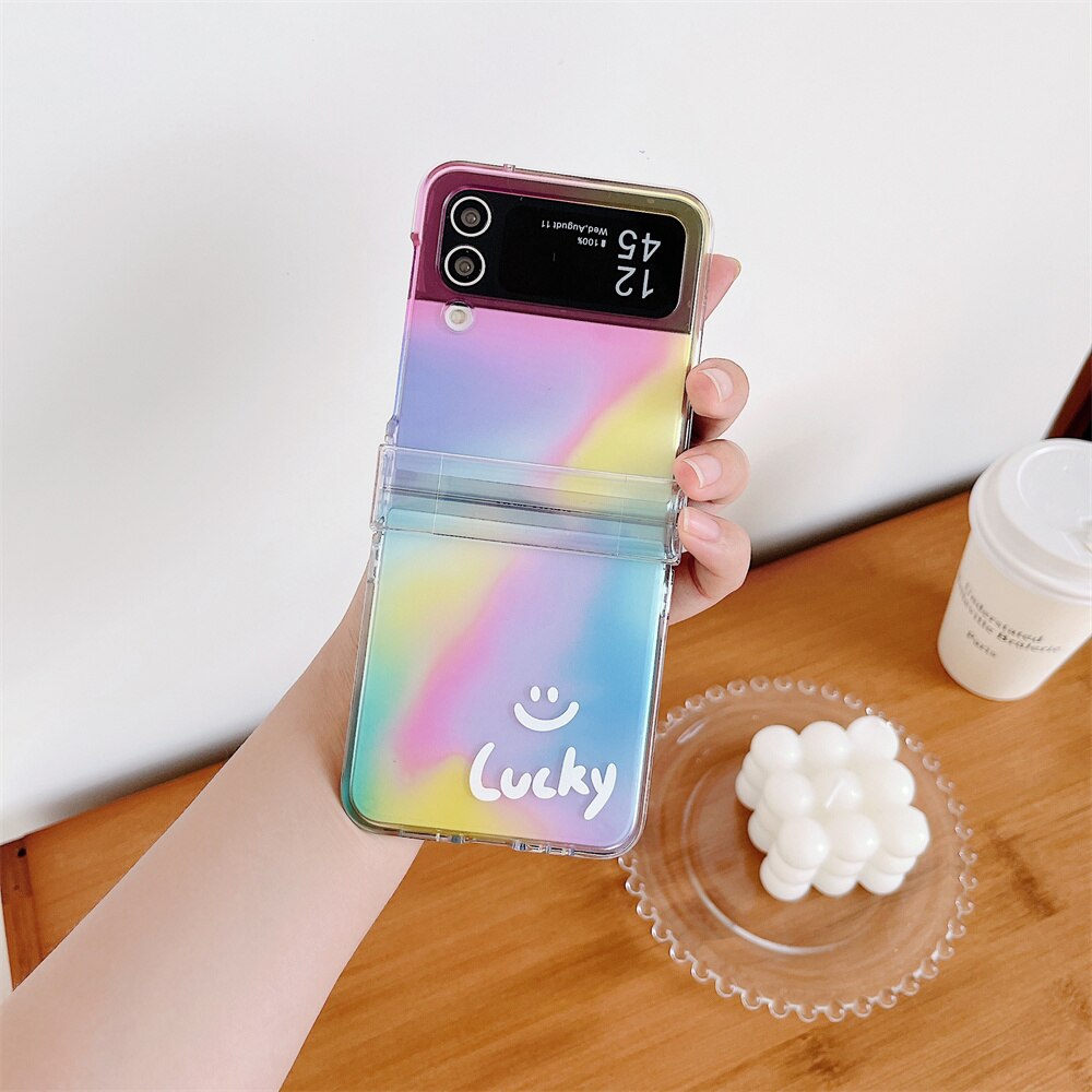 Happy Smile Clear Case with Bracelet For Samsung Galaxy Z Flip 3 & 4