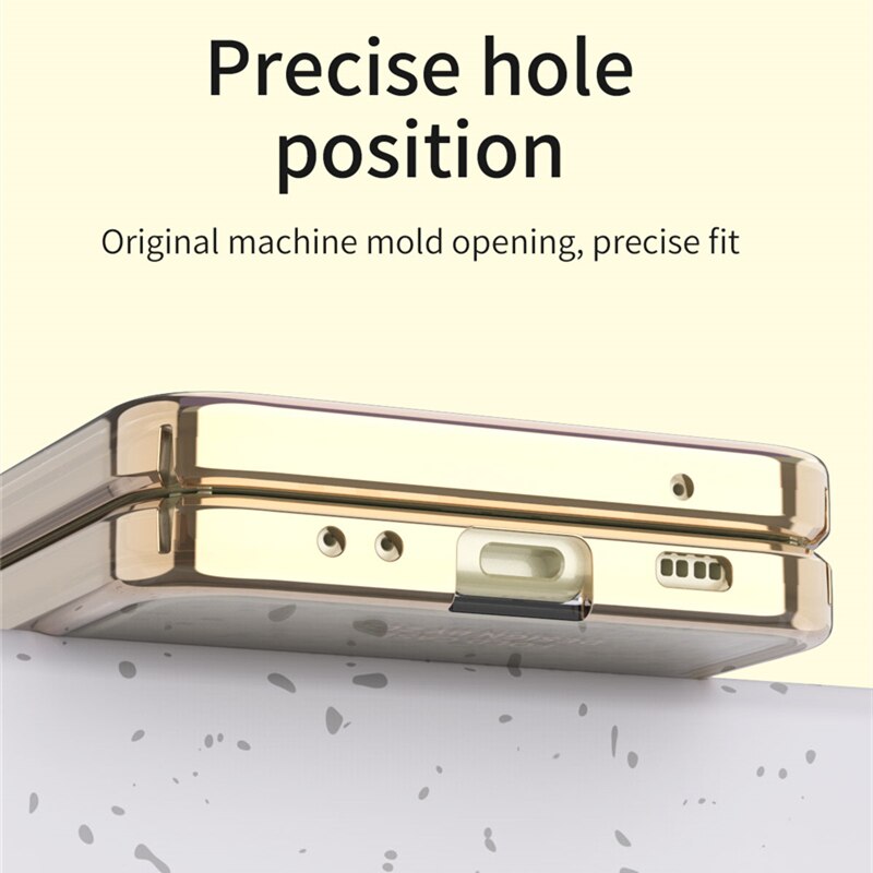 Transparent Plating Frame Full Protection For Galaxy Z Flip 4 - Galaxy Z Flip 4 Case