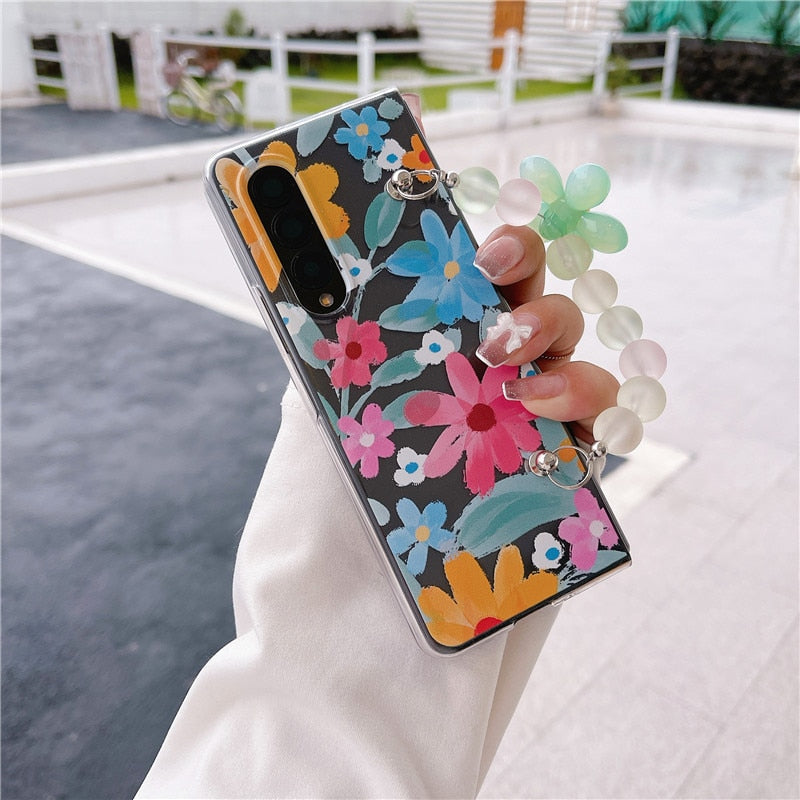 Cute Flower Painting Case For Samsung Galaxy Z Fold 4