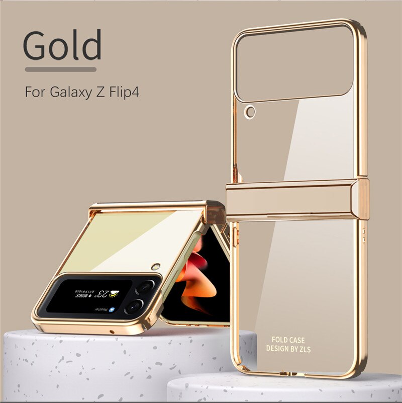 Transparent Plating Frame Full Protection For Galaxy Z Flip 4 - Galaxy Z Flip 4 Case