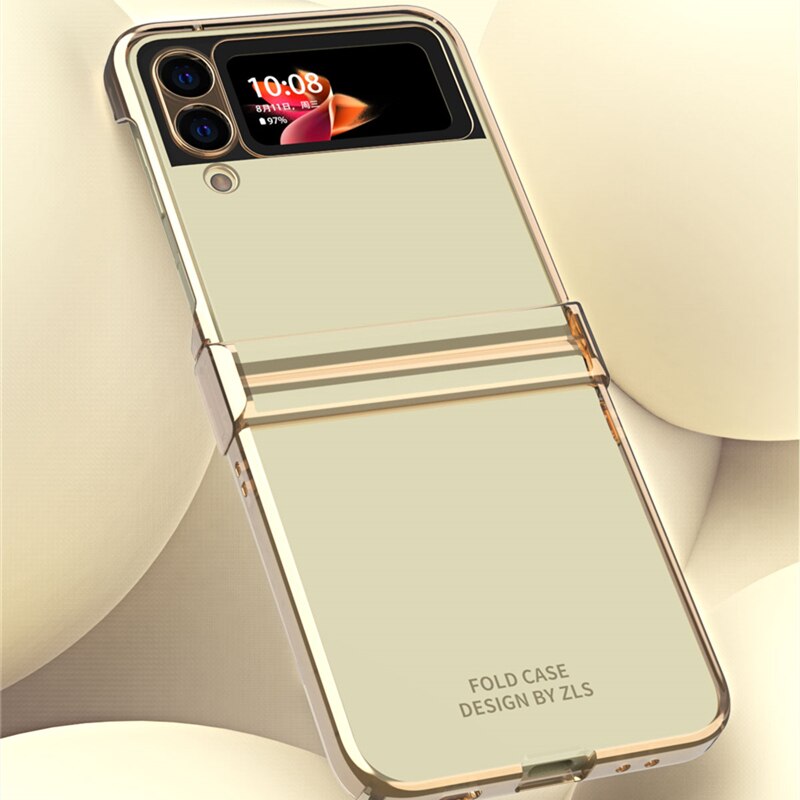 Transparent Plating Frame Full Protection For Galaxy Z Flip 4 - Galaxy Z Flip 4 Case