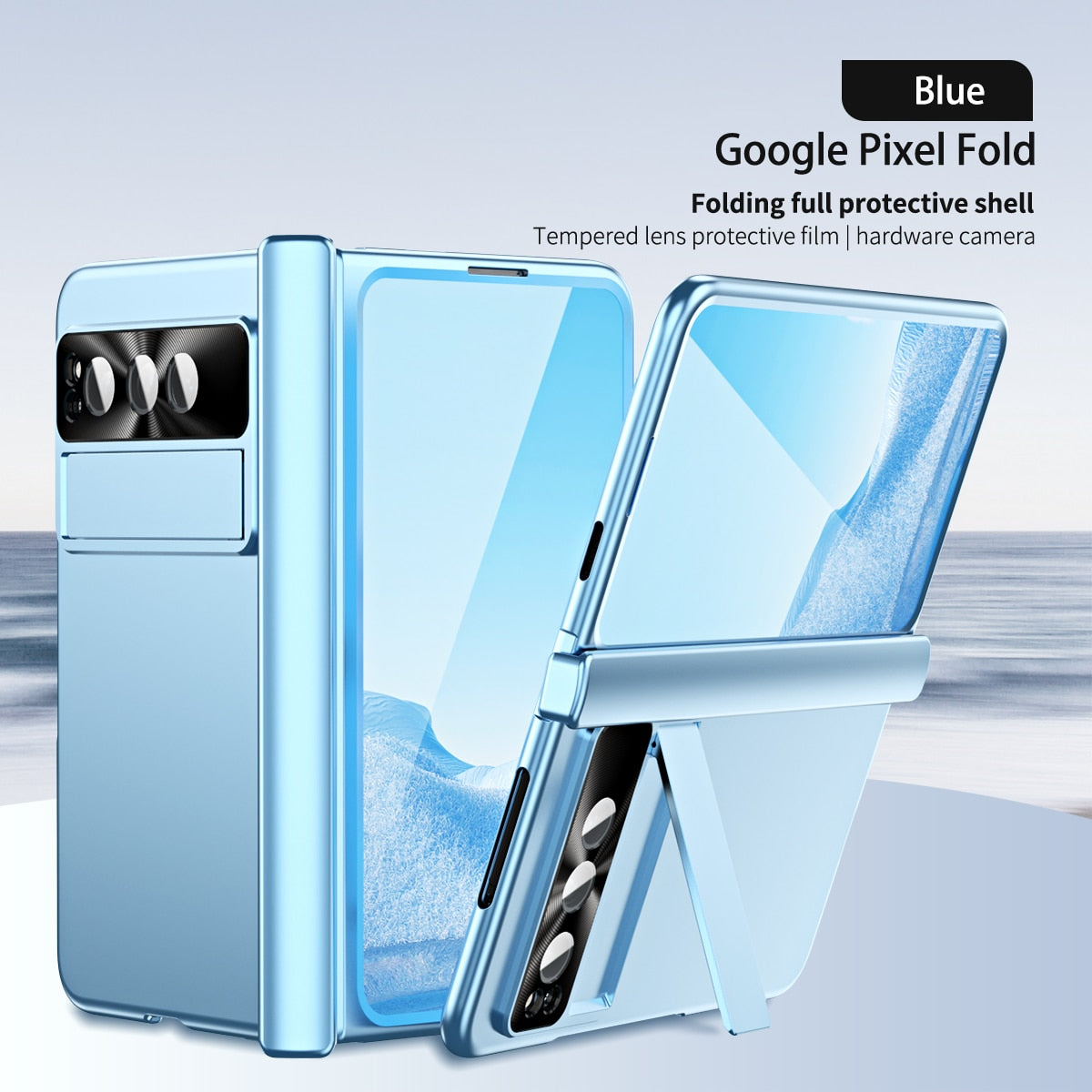 Plating Shockproof Cover With Screen Protector For Google Pixel Fold - The Pixel Store