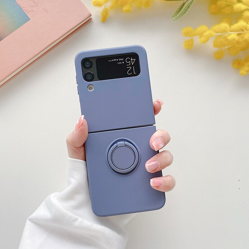 Case with Magnetic Ring Holder for Samsung Galaxy Z Flip 4 - Galaxy Z Flip 4 Case