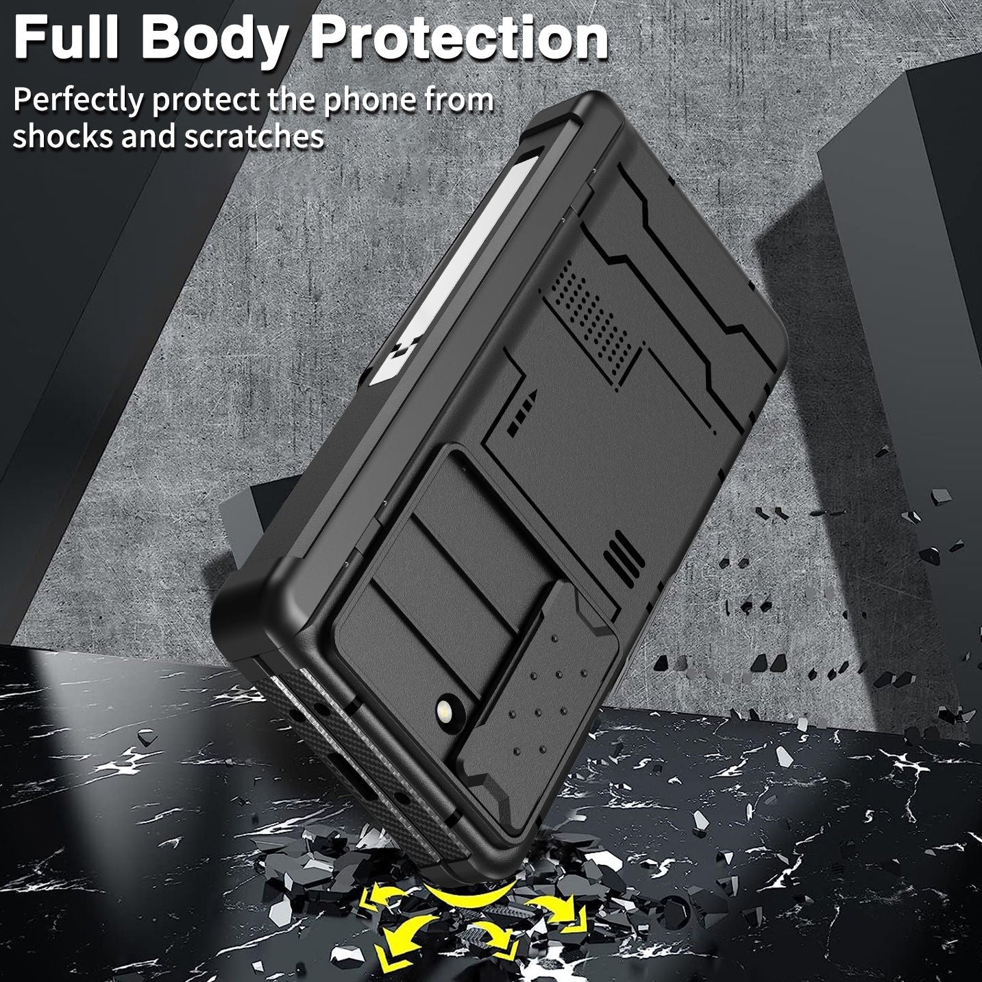 Heavy Duty Protective Case with S Pen Holder For Samsung Galaxy Z Fold 5