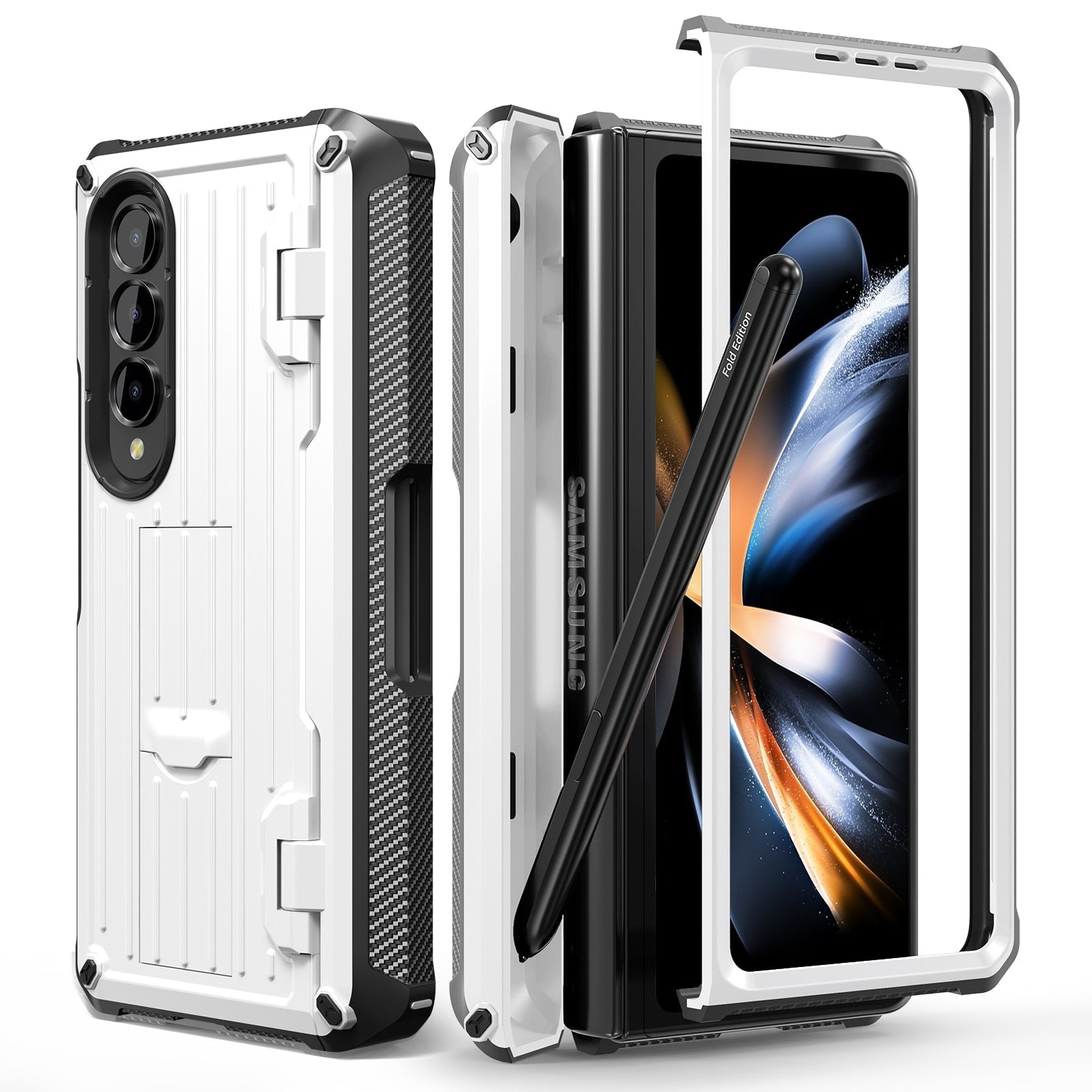 Shockproof Cover with S Pen Holder For Samsung Galaxy Z Fold 4