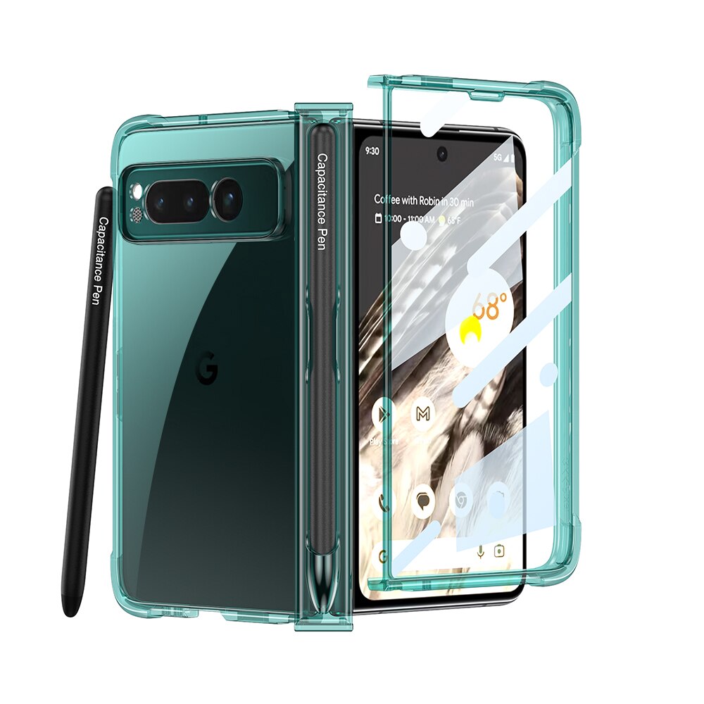 Transparent Shockproof Case with Pen Holder For Google Pixel Fold - The Pixel Store