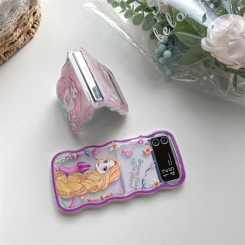 Cute Cartoon Case with bracele for Samsung Galaxy Z Flip 3 & 4