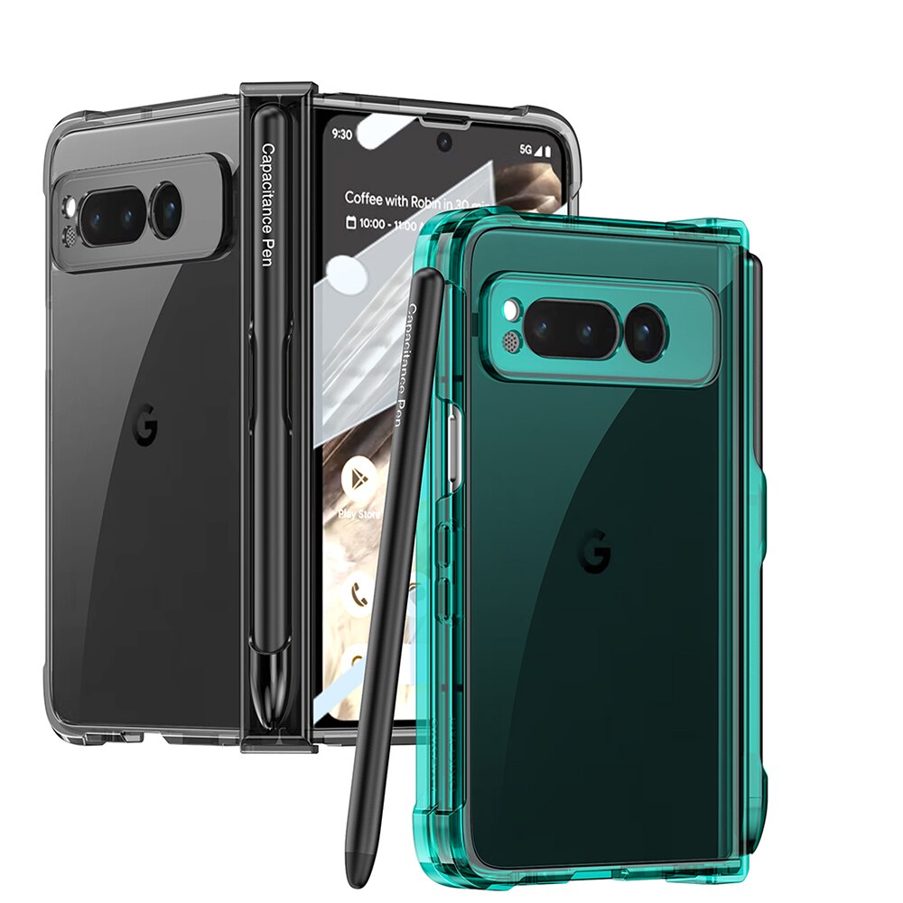 Transparent Shockproof Case with Pen Holder For Google Pixel Fold - The Pixel Store