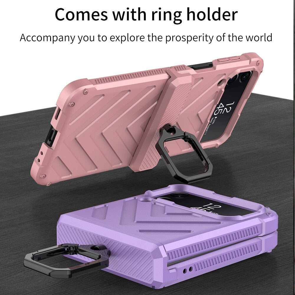 Magnetic Armor Shockproof Case For Samsung Galaxy Z Flip 4 - Galaxy Z Flip 4 Case