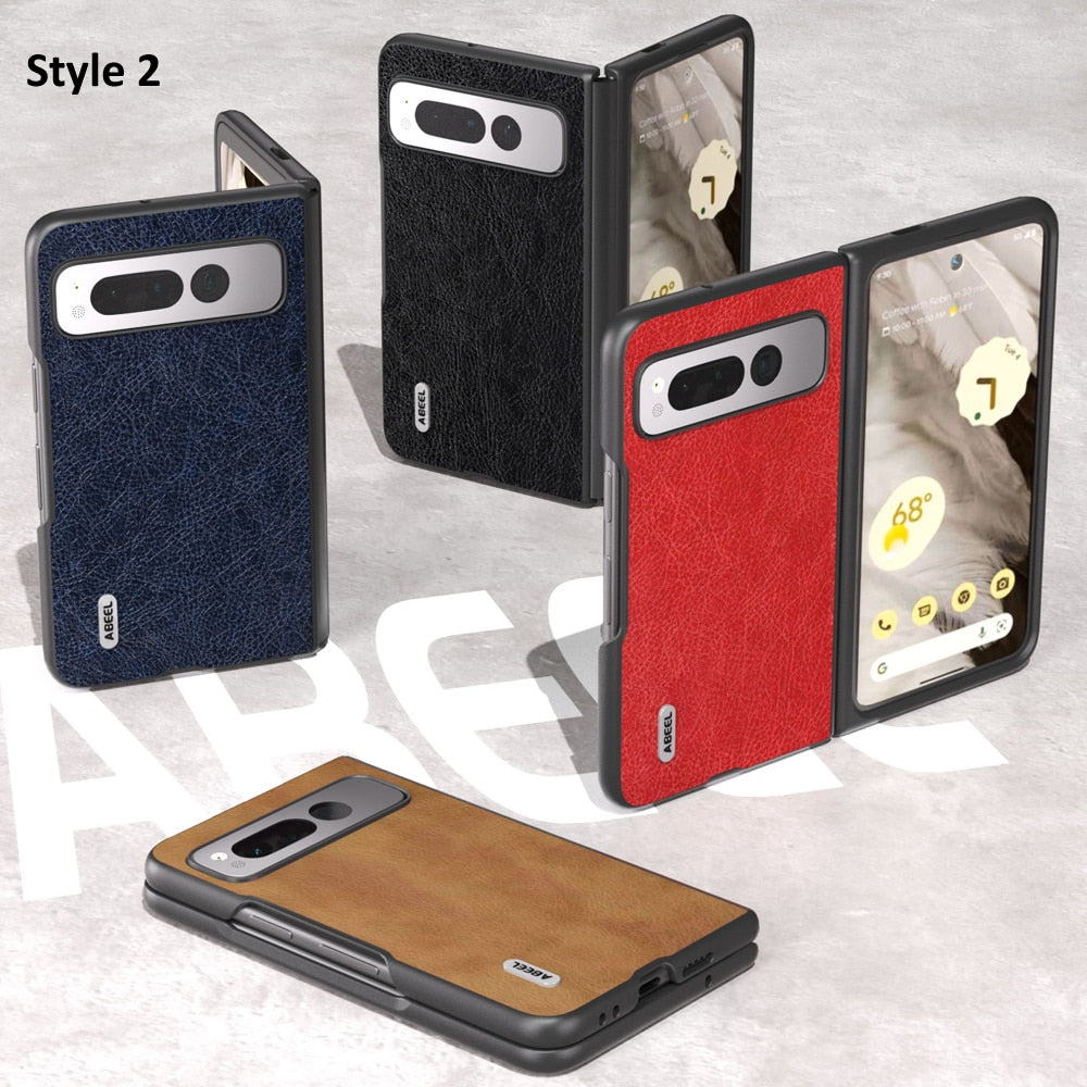 Google Pixel Fold Leather Case - Vintage Shell - The Pixel Store