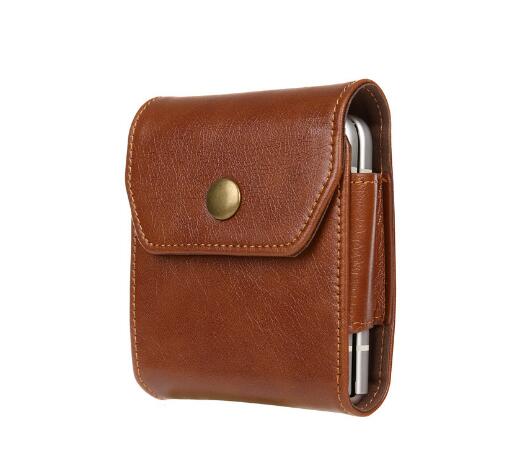 Leather Clip Holster Bag For Samsung Z Flip 4 - Galaxy Z Flip 4 Case