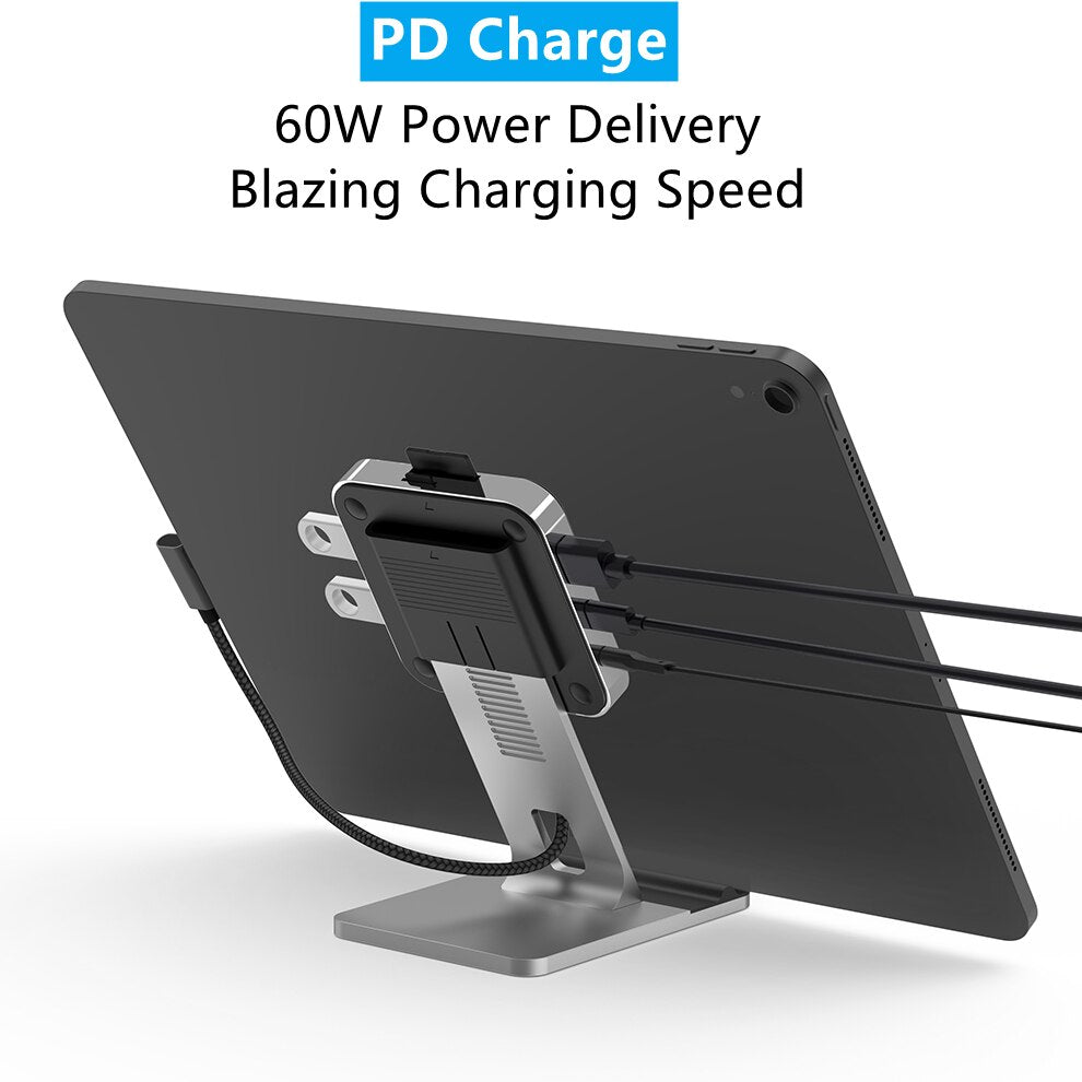Stand & Dock Station 7-in-1 USB for Tablet Laptop iPad Pro and MacBook Pro - iHive