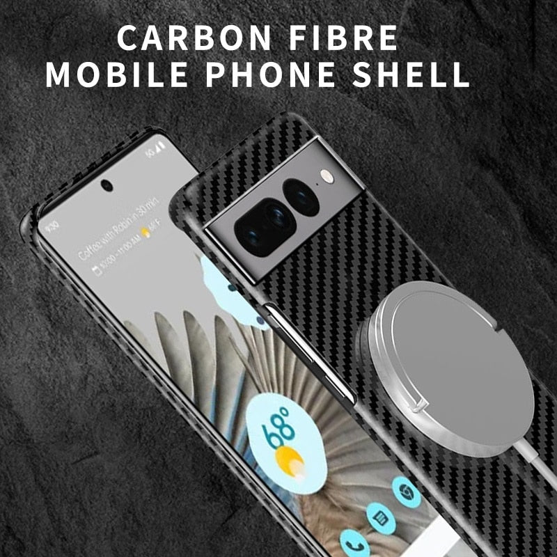 Wireless Carbon Fiber Phone Case For Google Pixel 7 - The Pixel Store