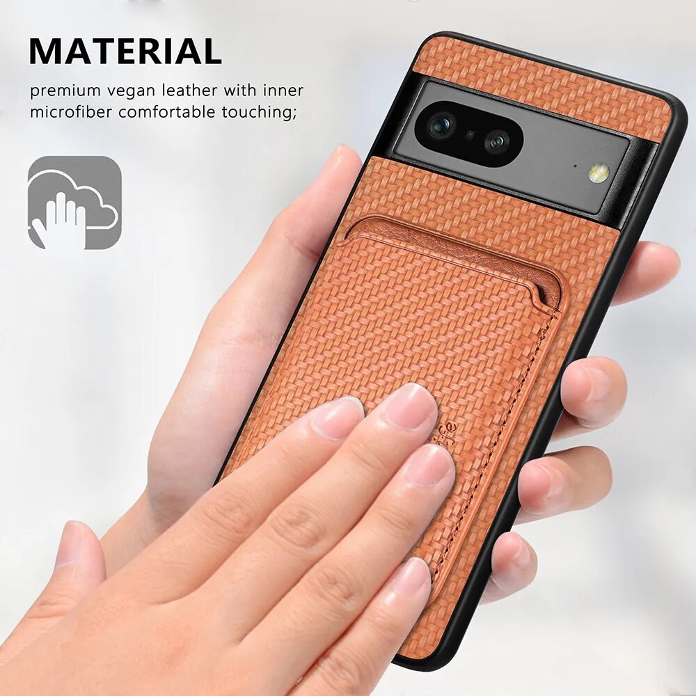 2 in 1 Leather Magnetic Case for Google Pixel 8 Series