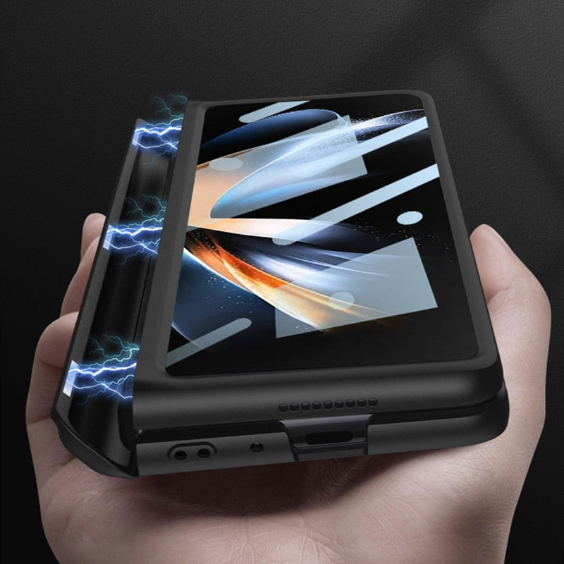 Full Protection Magnet Hinge Pen Slot Case for Samsung Galaxy Z Fold 4
