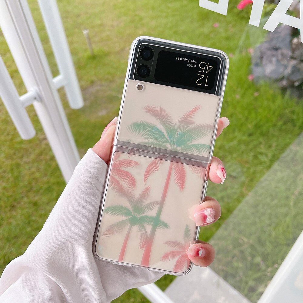 Simplicity Coconut Tree Phone Case For Samsung Galaxy Z Flip 4 - Galaxy Z Flip 4 Case