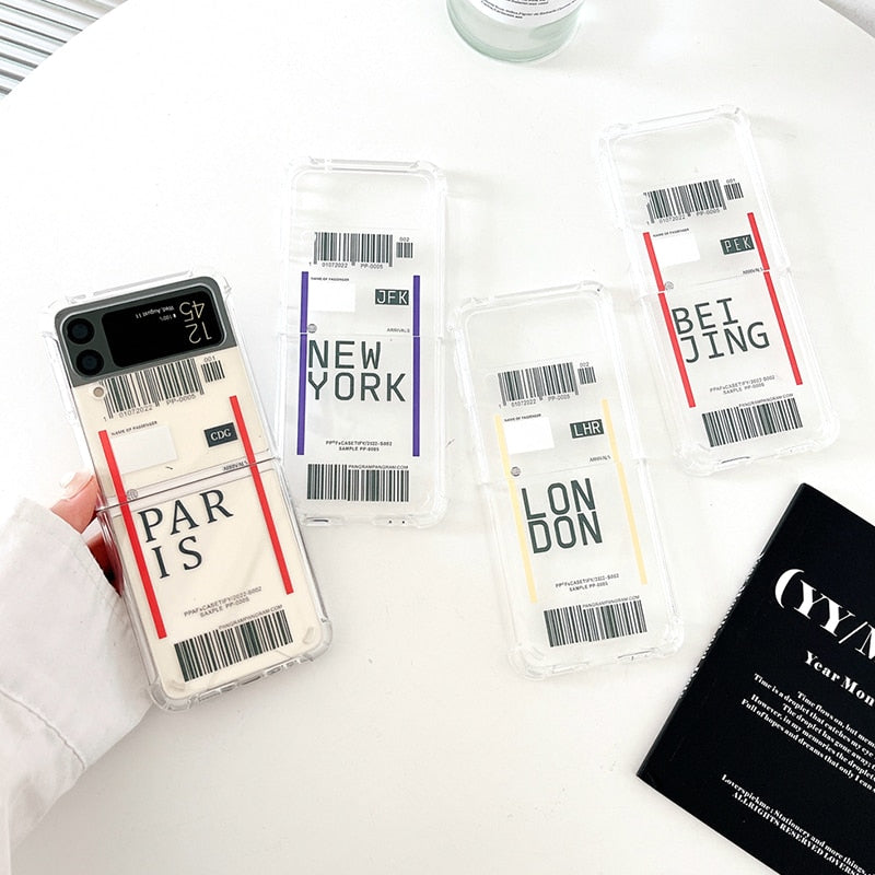 Air Ticket Travel Case For Samsung Galaxy Z Flip 4 - Galaxy Z Flip 4 Case
