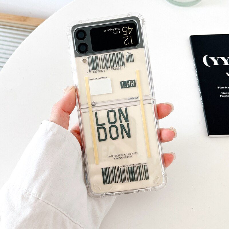 Air Ticket Travel Case For Samsung Galaxy Z Flip 4 - Galaxy Z Flip 4 Case