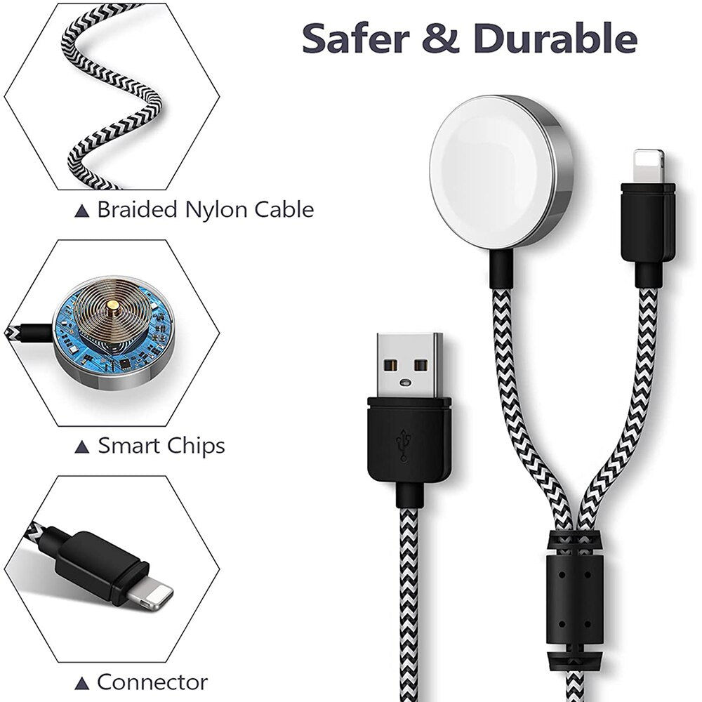 Magnetic Wire Charger 2 in 1 USB Cable for Apple Watch & iPhone - iHive