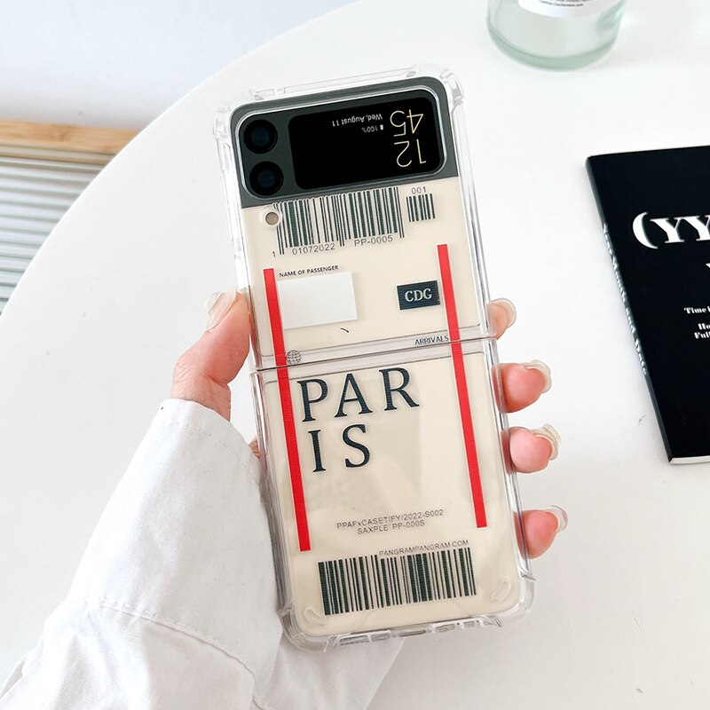 Air Ticket Travel Case For Samsung Galaxy Z Flip 4 - Galaxy Z Flip 4 Case