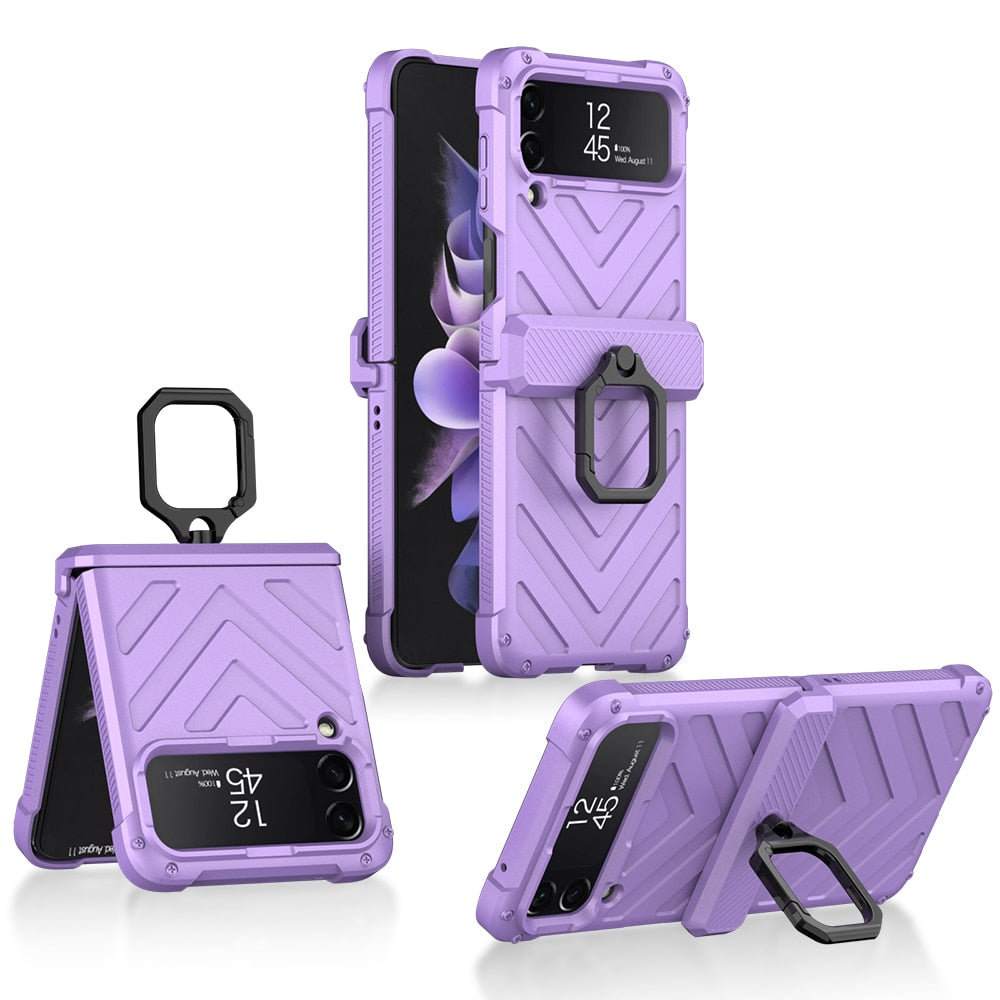 Magnetic Armor Shockproof Case For Samsung Galaxy Z Flip 4 - Galaxy Z Flip 4 Case