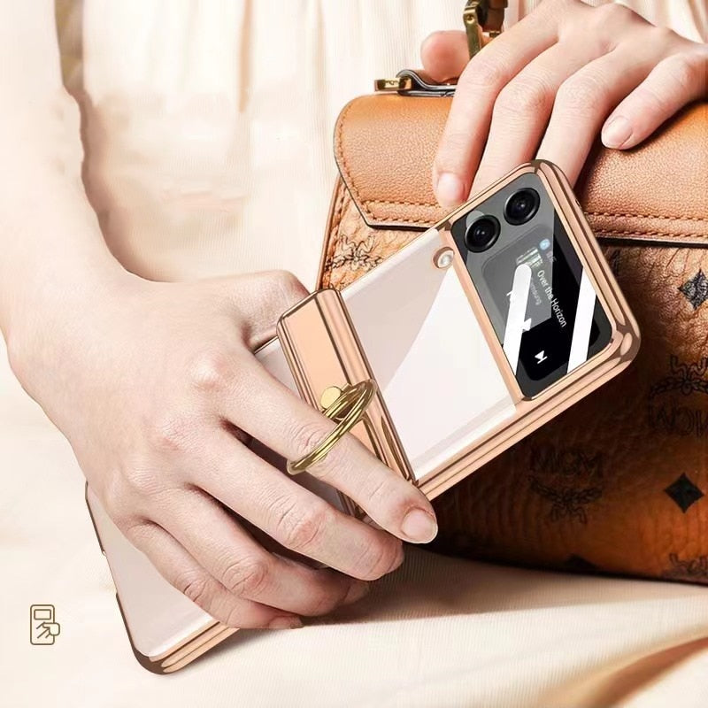 Plating transparent Case for Samsung Galaxy Z Flip 4 - Galaxy Z Flip 4 Case