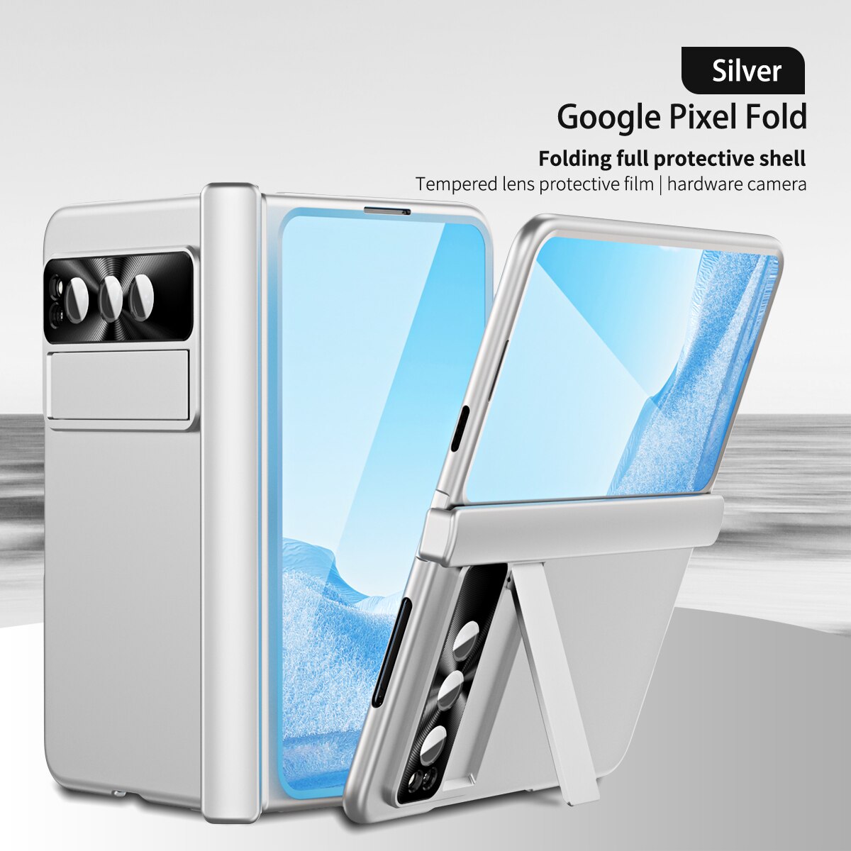 Plating Shockproof Cover With Screen Protector For Google Pixel Fold - The Pixel Store