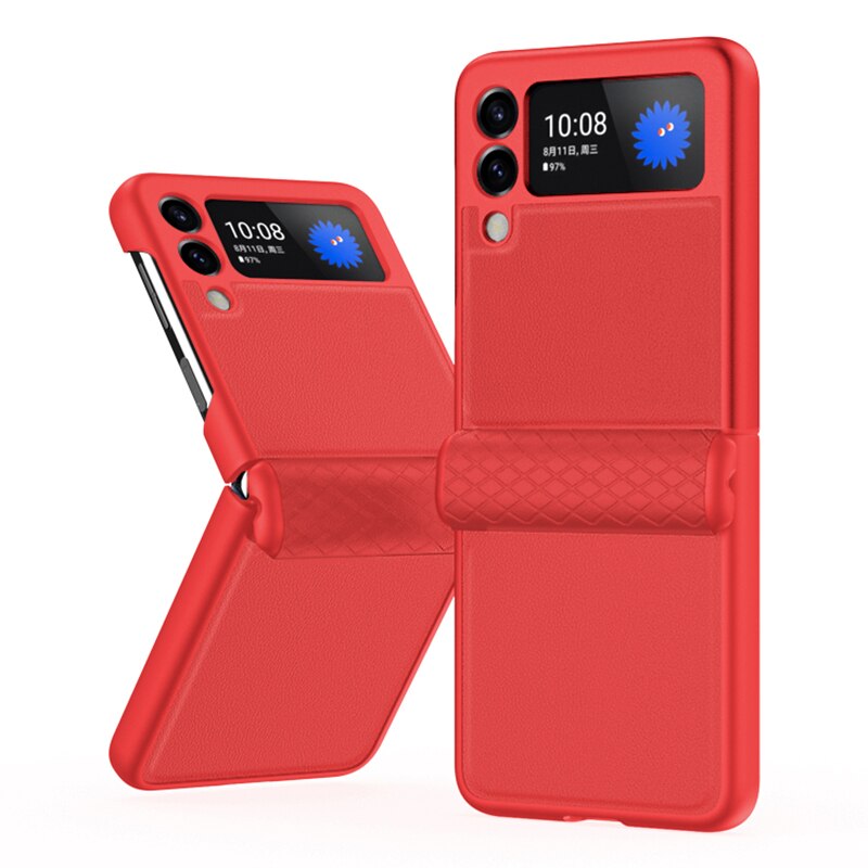 Luxury Leather Hinge Protective Case For Samsung Galaxy Z Flip 4 - Galaxy Z Flip 4 Case