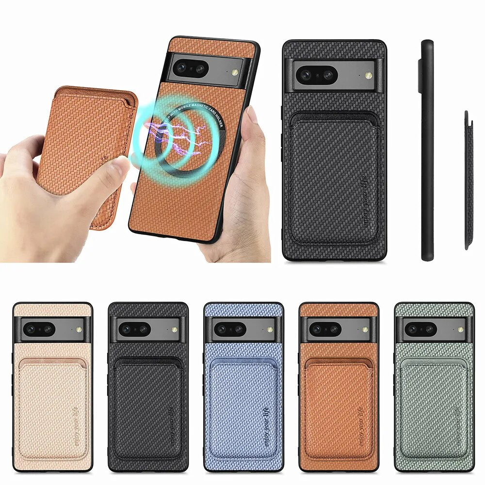 2 in 1 Leather Magnetic Case for Google Pixel 8 Series