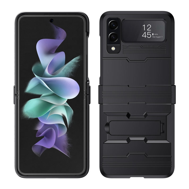Shockproof Armor Case with Bracket Stand for Samsung Galaxy Z Flip4 - Galaxy Z Flip 4 Case