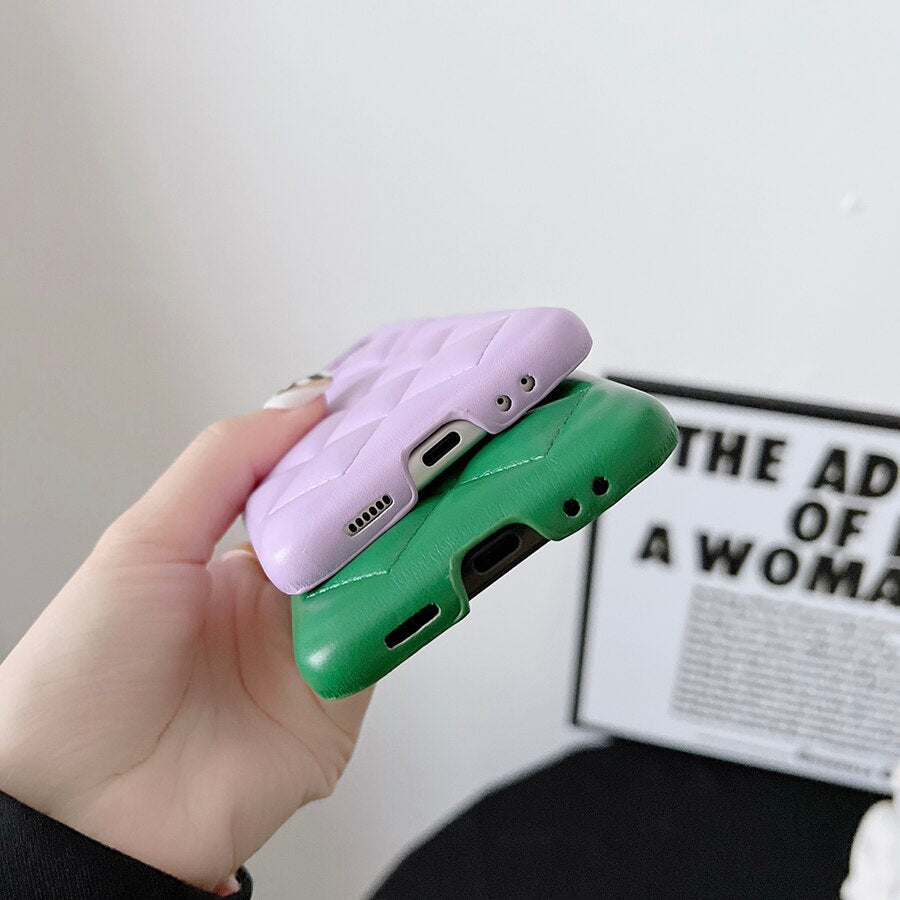 New Fashion Lattice Down Jacket Phone Case For Samsung Galaxy Z Flip 4 - Galaxy Z Flip 4 Case