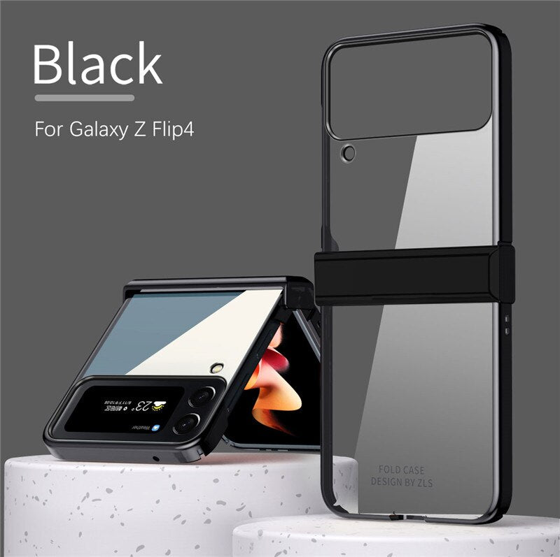Transparent Plating Frame Full Protection For Galaxy Z Flip 4 - Galaxy Z Flip 4 Case