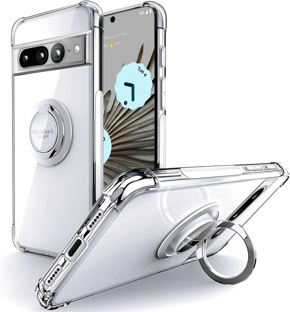 Ring Holder Shockproof Phone Case For Google Pixel 7 Pro - The Pixel Store
