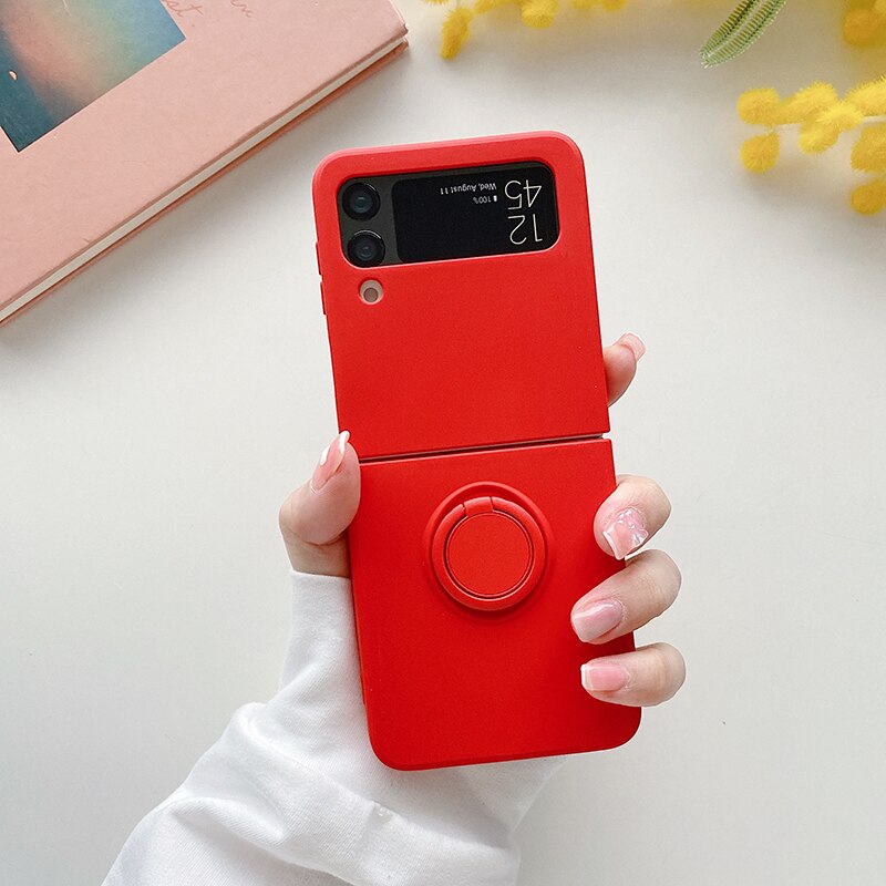 Case with Magnetic Ring Holder for Samsung Galaxy Z Flip 4 - Galaxy Z Flip 4 Case