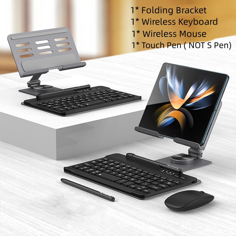 Desk Stand and Bluetooth Keyboard for Samsung Galaxy Z Fold Series
