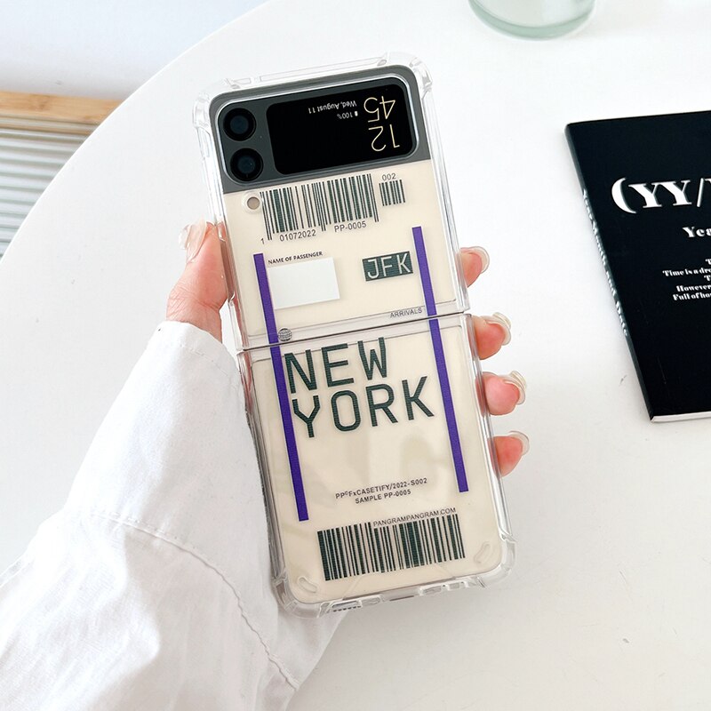 Air Ticket Travel Case For Samsung Galaxy Z Flip 4 - Galaxy Z Flip 4 Case