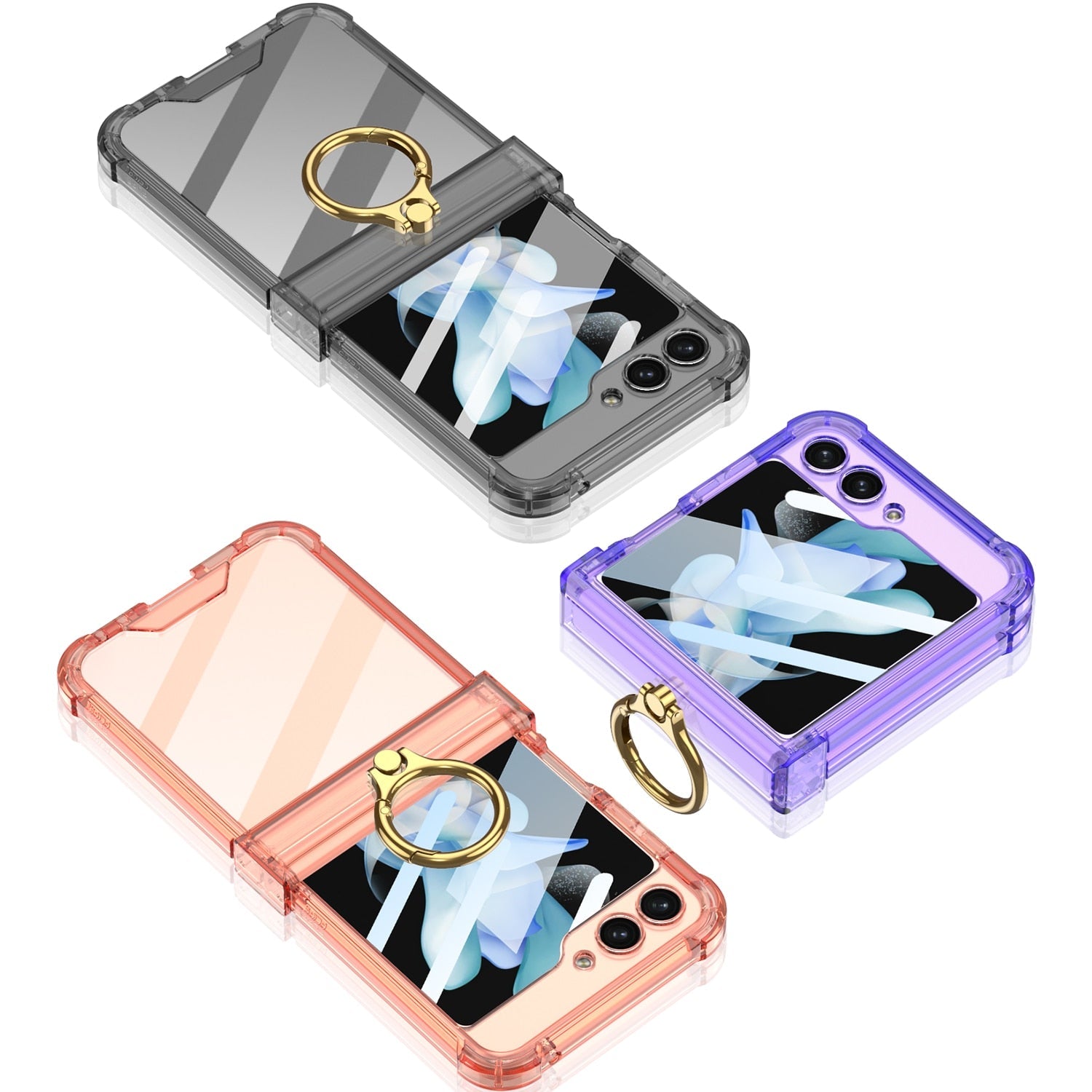 Luxury Hard Case With Ring For Galaxy Z Flip 5