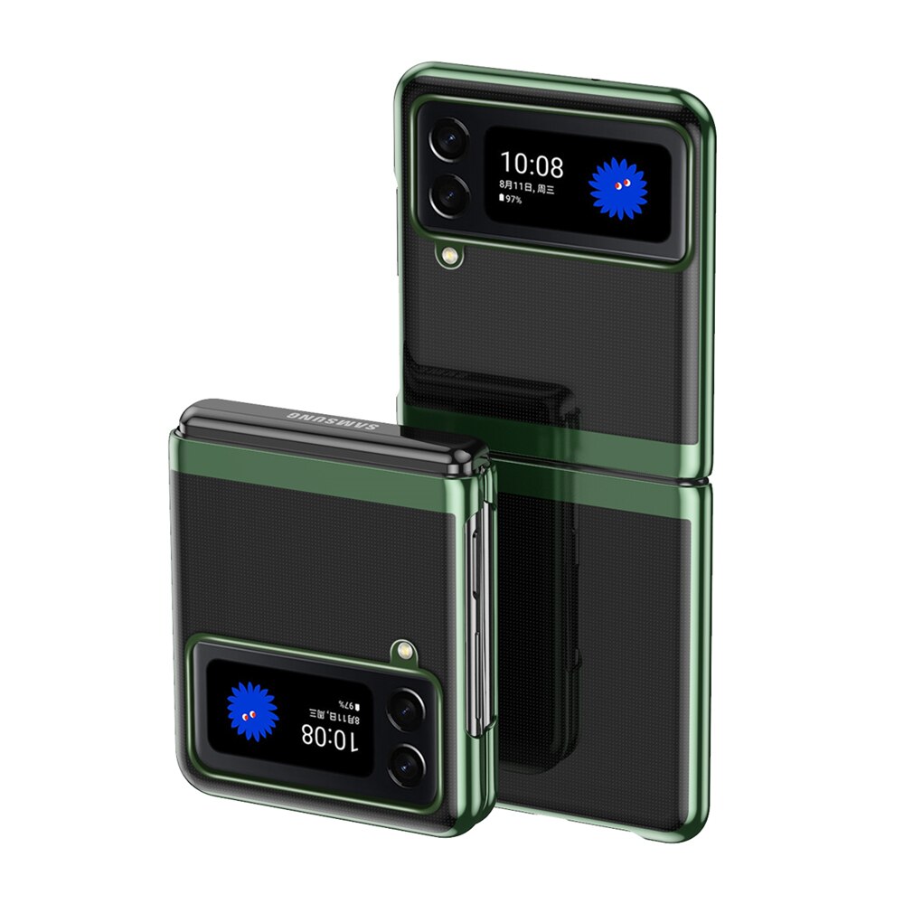 Luxury Ultra-thin Plating Transparent Case For Samsung Galaxy Z Flip 4 - Galaxy Z Flip 4 Case