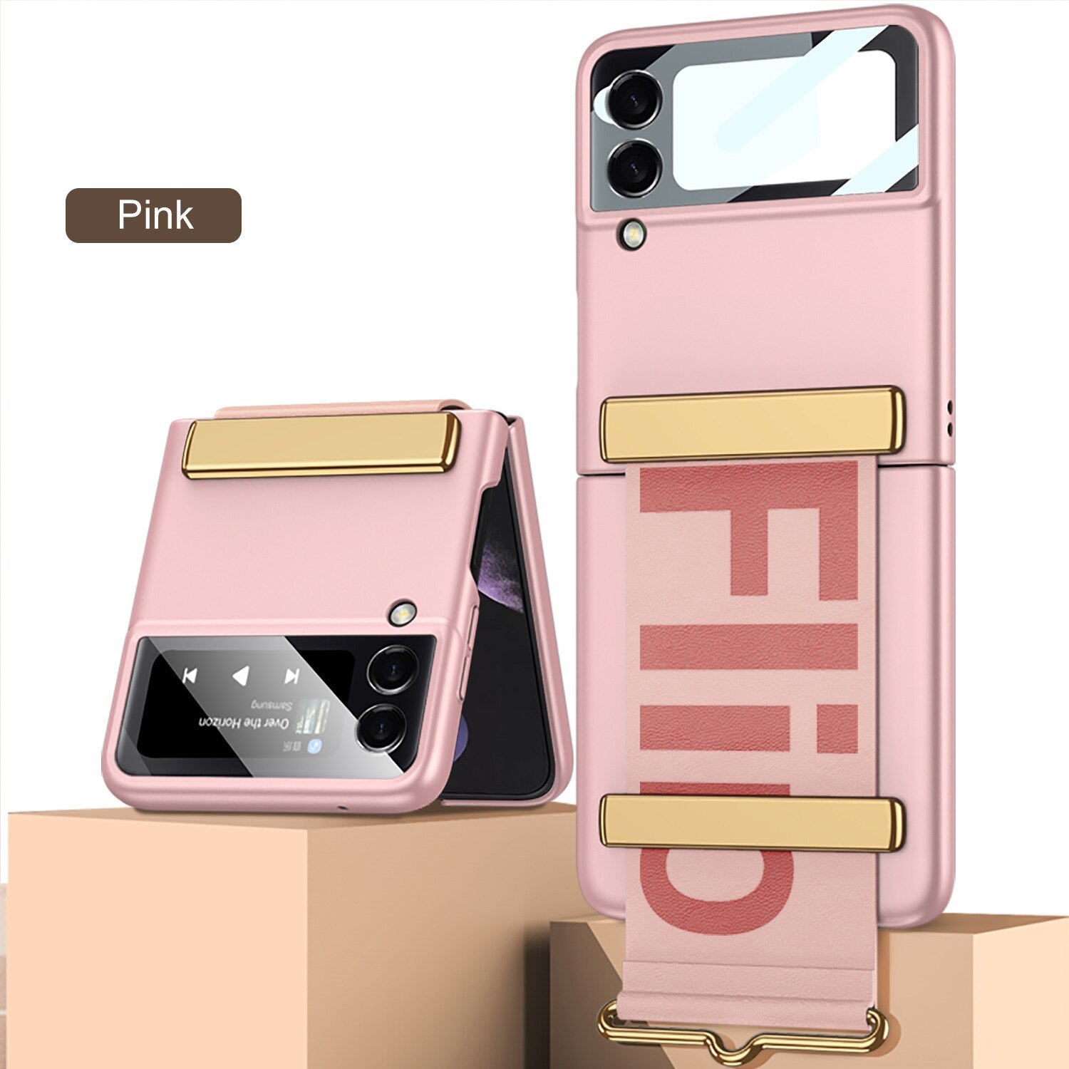 Wristband Bracket Case For Samsung Galaxy Z Flip 4 - Galaxy Z Flip 4 Case