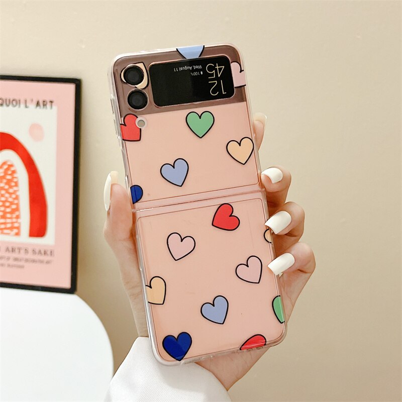 Lovely Color Heart Case For Samsung Galaxy Z Flip 4 - Galaxy Z Flip 4 Case