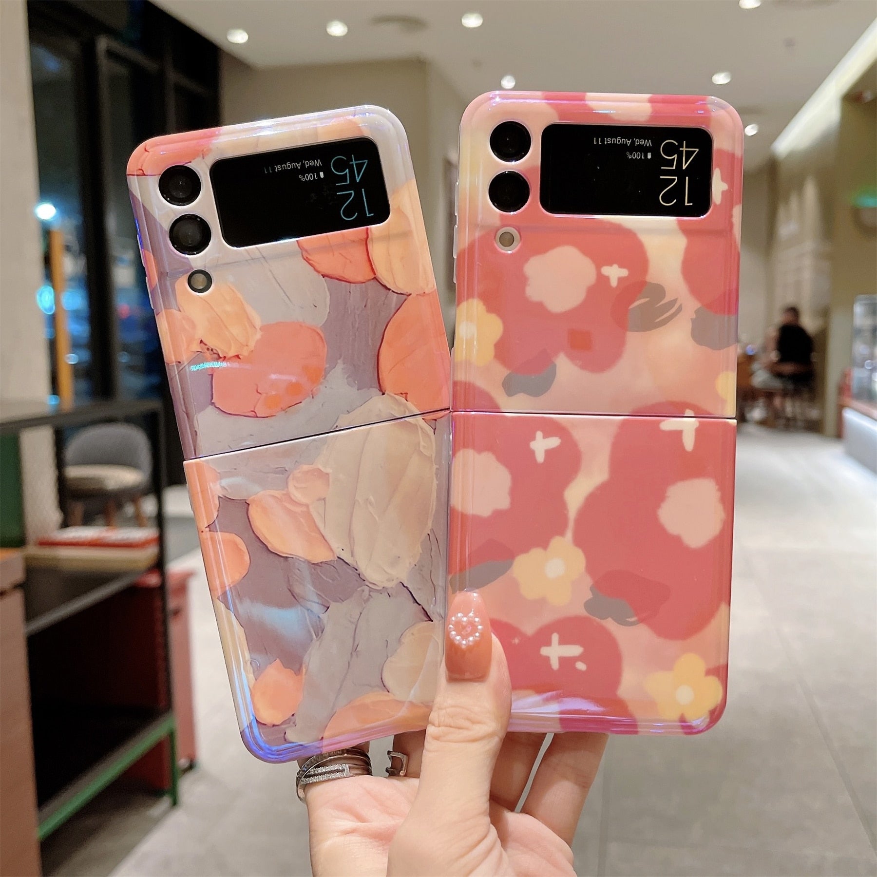 Oil Painting Flowers Case for Samsung Galaxy Z Flip 4 - Galaxy Z Flip 4 Case