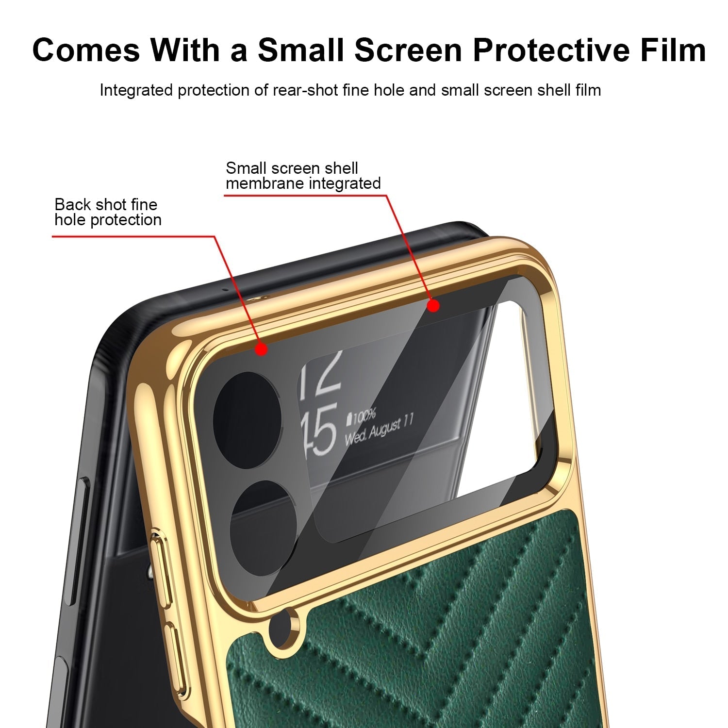 Luxury Electroplated Ring Holder Case For Samsung Galaxy Z Flip 4 - Galaxy Z Flip 4 Case