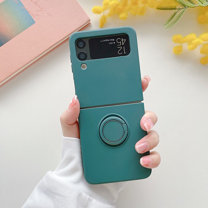 Case with Magnetic Ring Holder for Samsung Galaxy Z Flip 4 - Galaxy Z Flip 4 Case