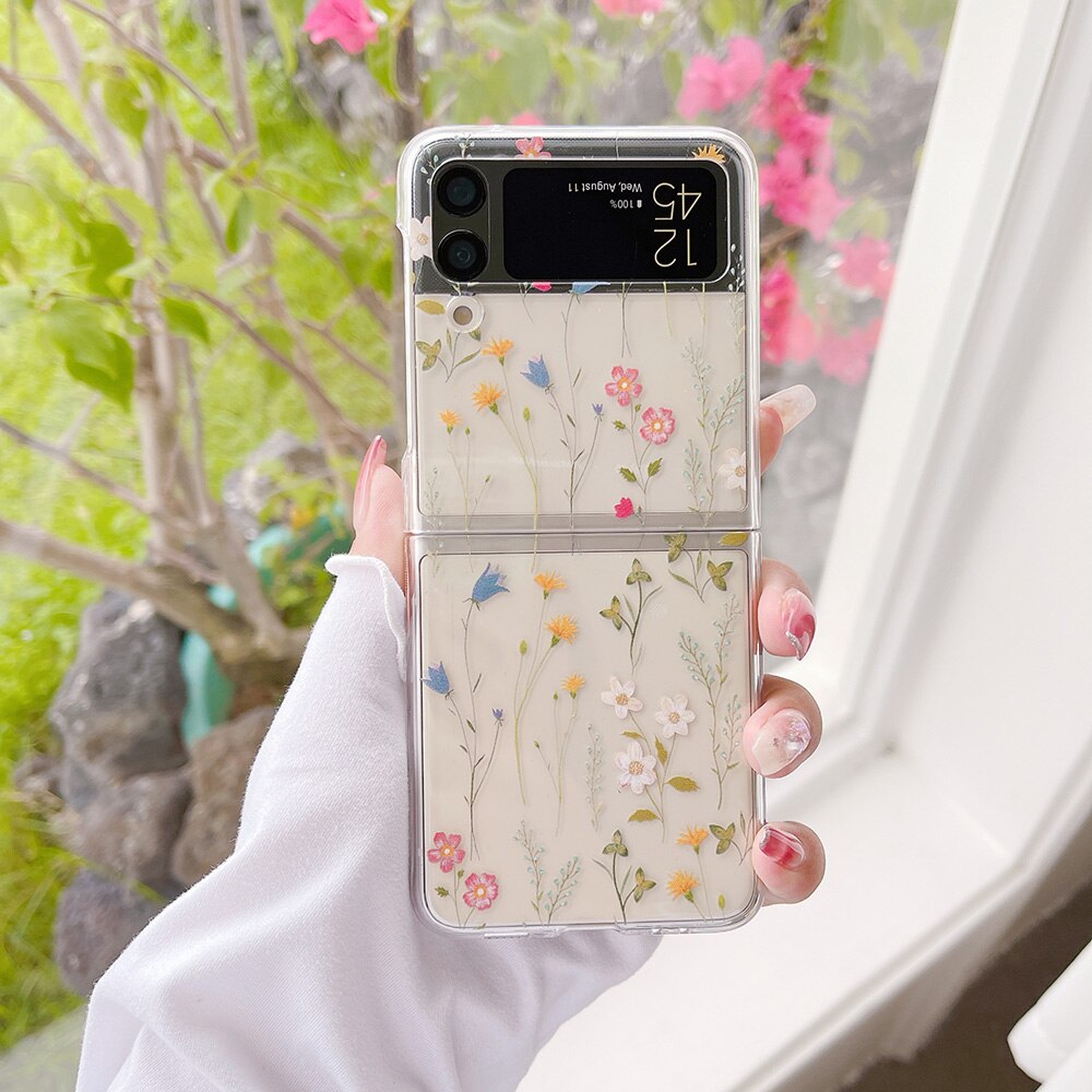 Cute Flowers Case For Samsung Galaxy Z Flip 4 - Galaxy Z Flip 4 Case